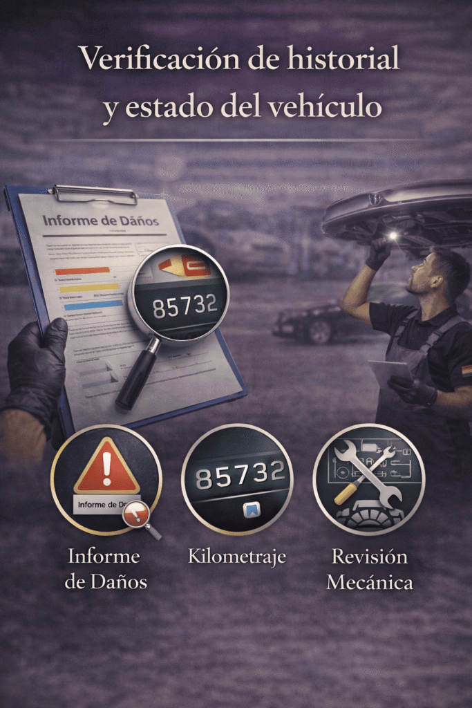Una libreta donde pone informe de daños verificación de kilómetros y revisión mecánica