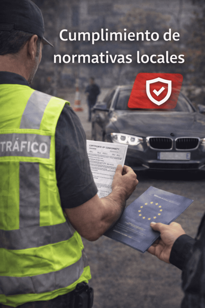 Agente de trafico revisando documentación