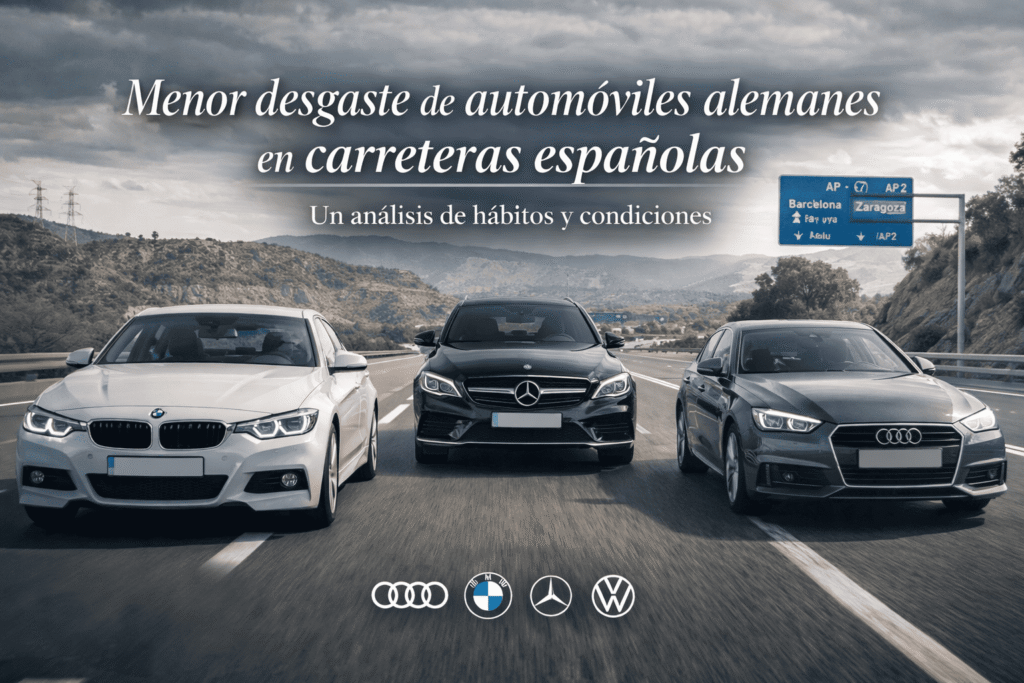 Coches alemanes en la carretera